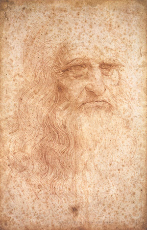Leonardo da Vinci - Portrait of an elderly man, c. 1512, Red chalk on Paper, 33.3 cm × 21.6 cm, Biblioteca Reale, Turin